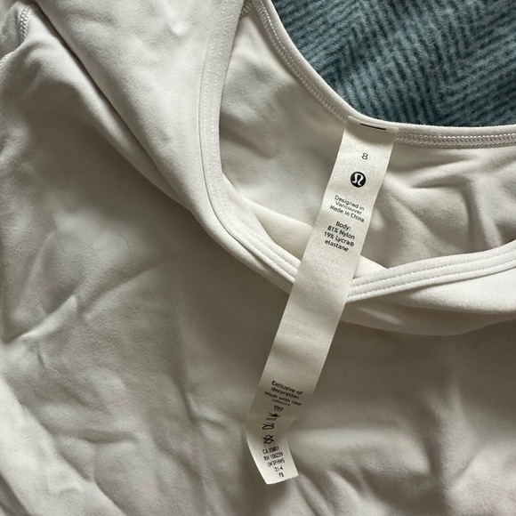 Lululemon Athletica White Long Sleeve Crop Top - Picture 3 of 3